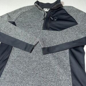 Spyder Jacket Men's XL‎ Gait Half Zip Sweater Gray/Black Heavy Insulated Thermal